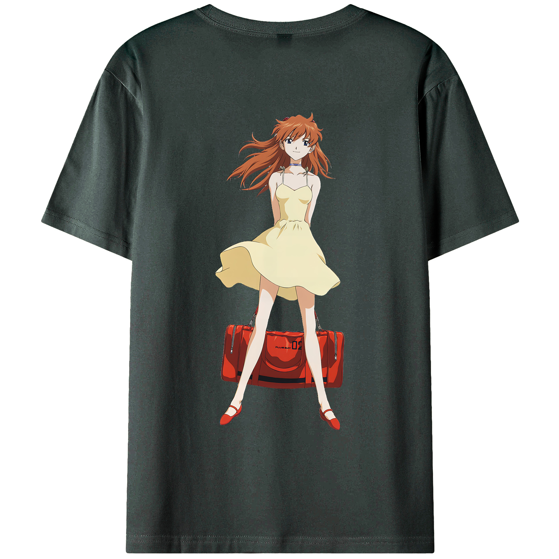 （画像用） EVA 新世紀エヴァンゲリオン 綿100％ メンズ半袖Tシャツ（バックプリント） 通気性